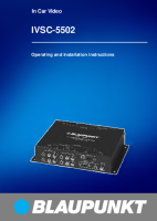 Blaupunkt IVSC-5502 - Owners Manual